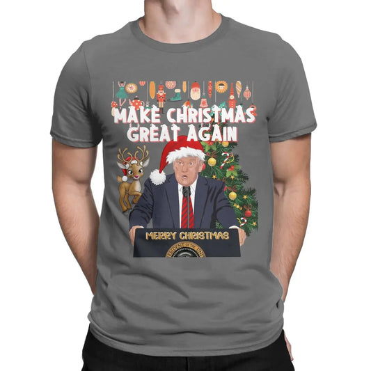 Summer Men Women MAKE CHRISTMAS GREAT AGAIN TRUMP XMAS Shirt Apparel Cotton T-shirt Clothes Amazing Tee Shirt